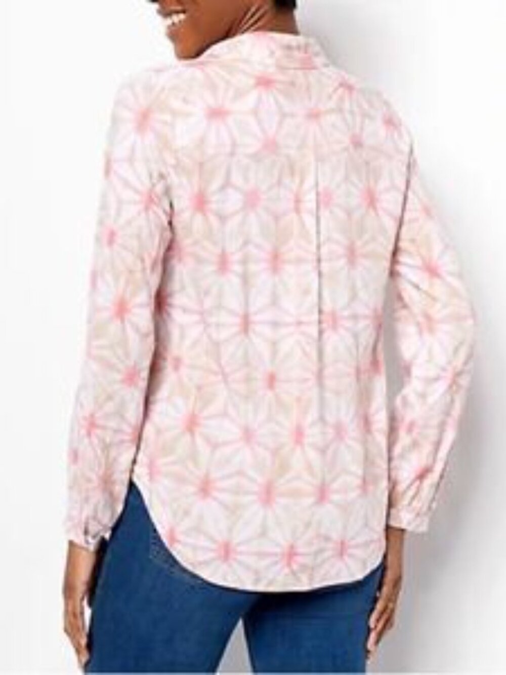 Denim & Co. Printed Button-Front Soft Shirt - Picture 2 of 7